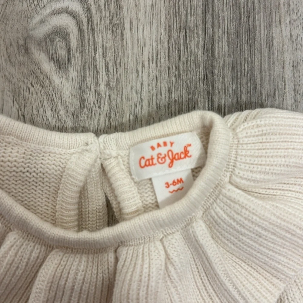Cat & Jack Girls 3-6 Months Fall Sweater One Piece Outfit
